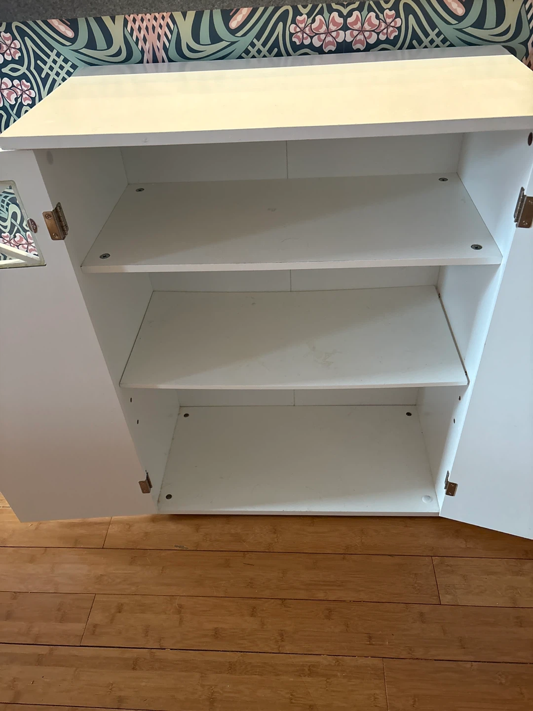 White Cabinet with Glass Doors - photo 2