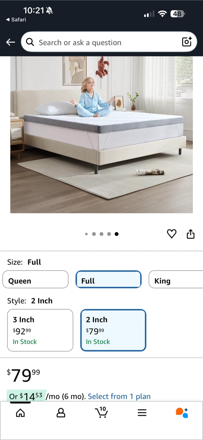 Full Size 2 Inch Mattress Topper - photo 4