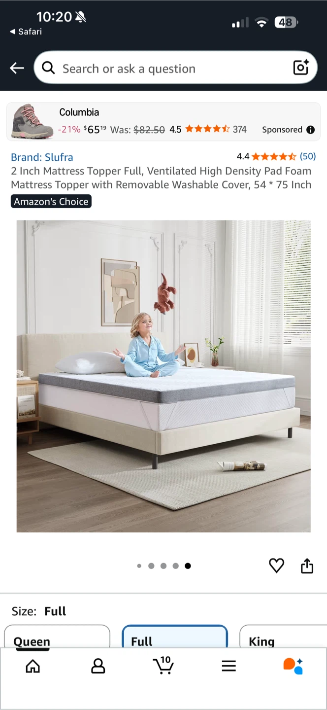 Full Size 2 Inch Mattress Topper - photo 3
