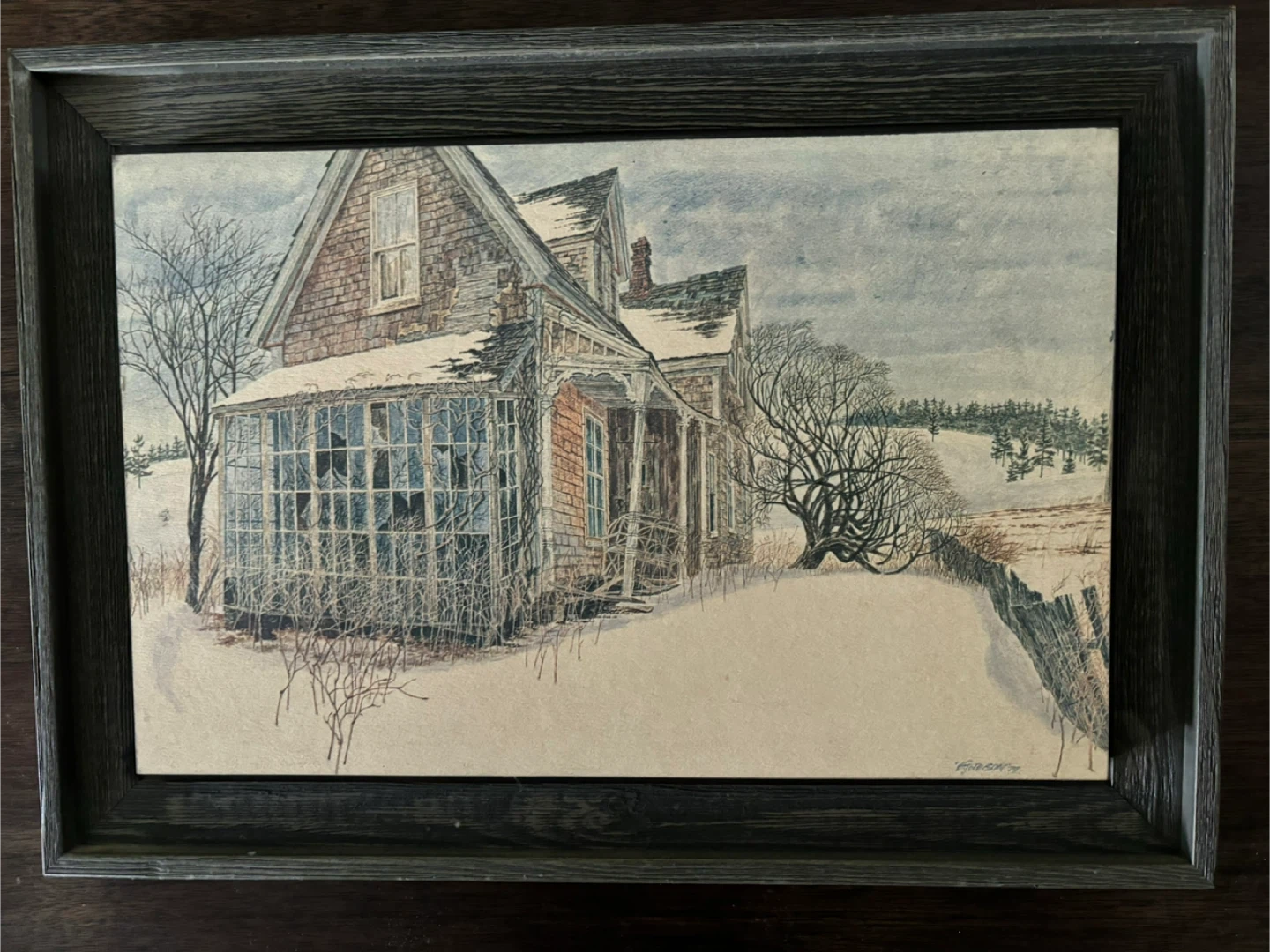 Framed Len Gibbs Alberta Homestead Prints - photo 2