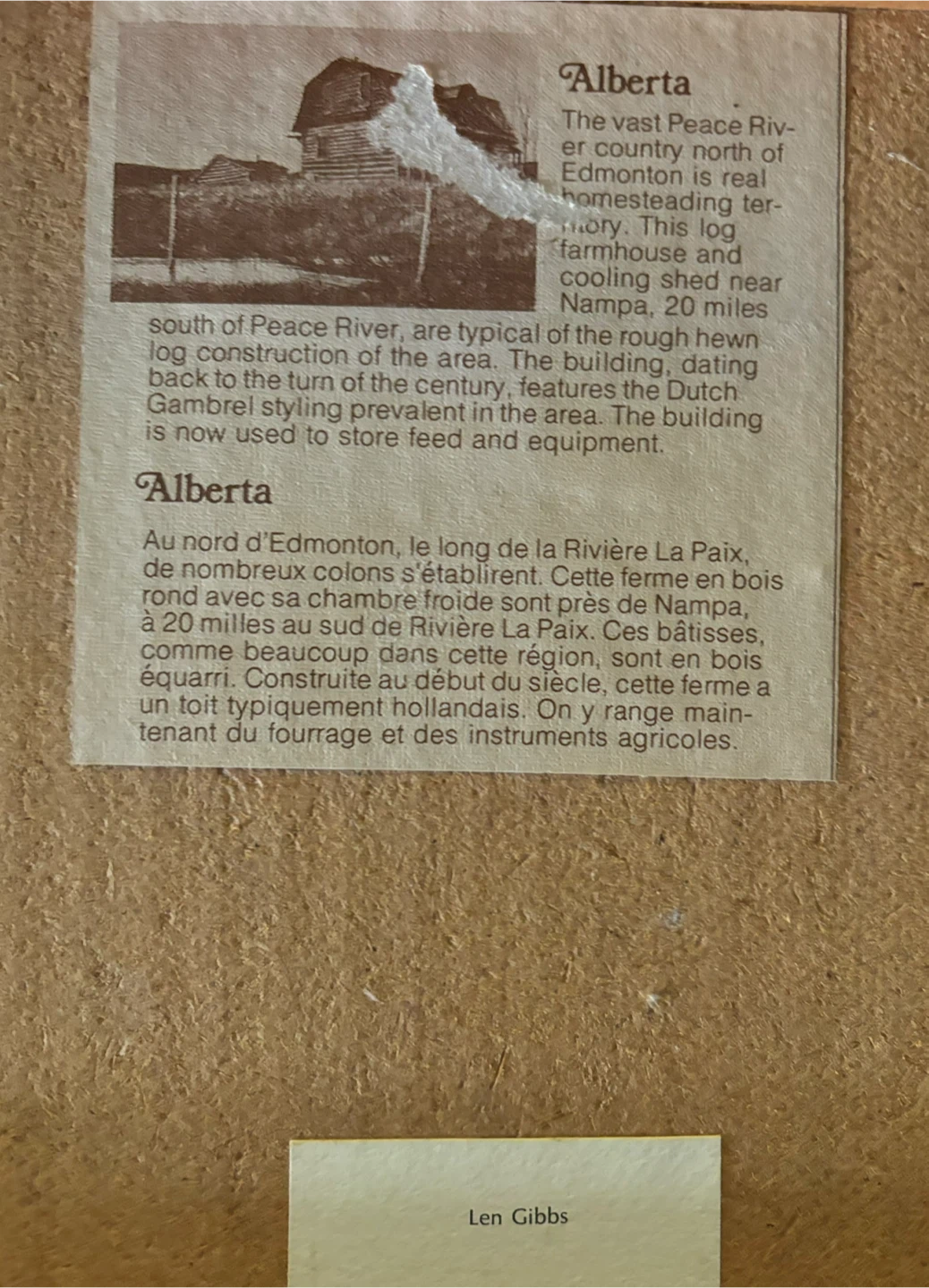 Framed Len Gibbs Alberta Homestead Prints - photo 5