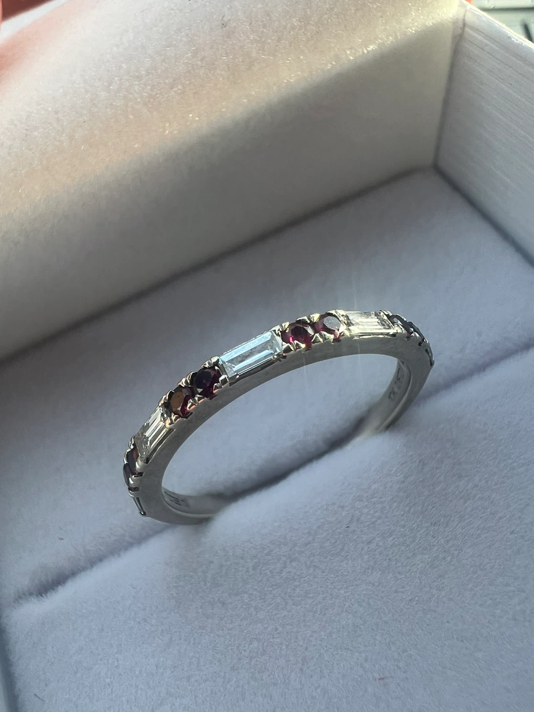 Michael Hill 10K Gold Ring with diamonds and rubies