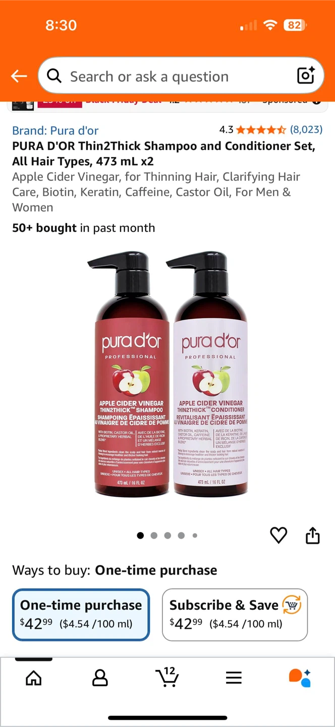 PURA D'OR Thin2Thick Conditioner 709 ml version