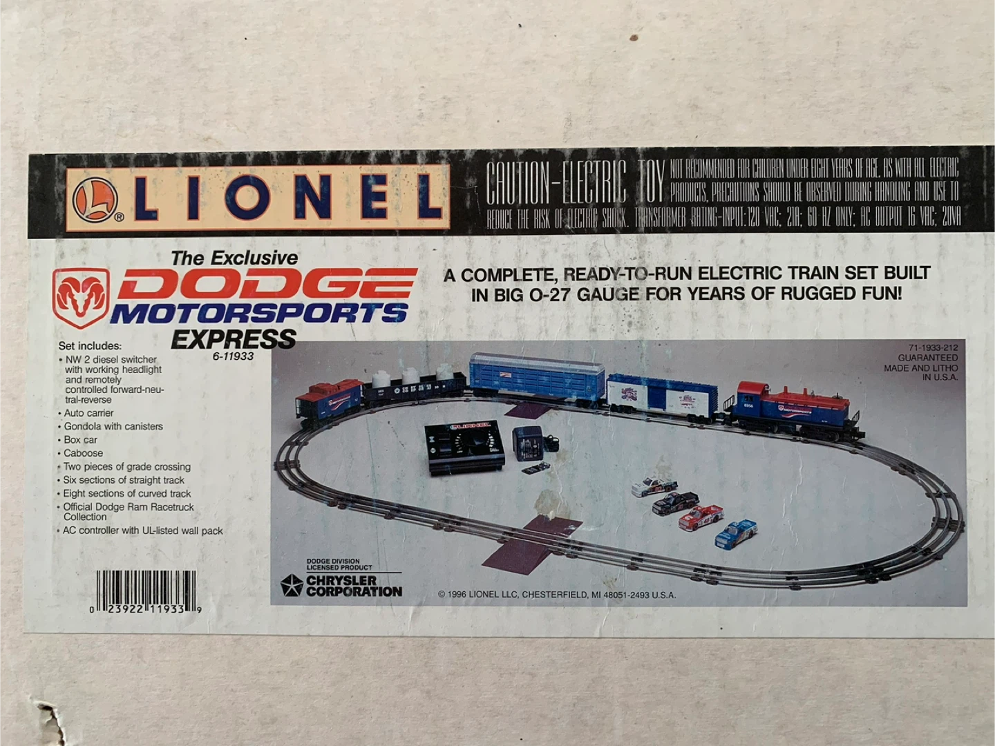 Lionel Dodge Motorsports Express Train Set