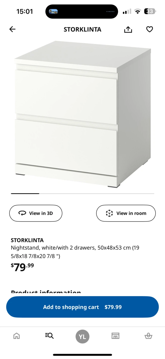 IKEA Nightstand with drawers