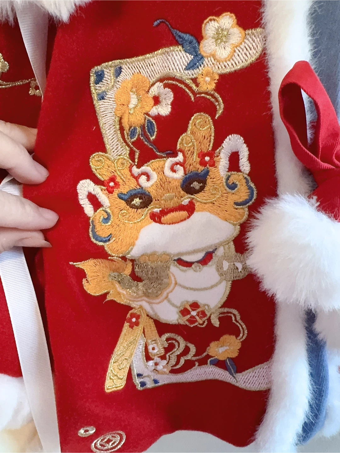 Red Embroidered Chinese New Year Jacket - photo 2