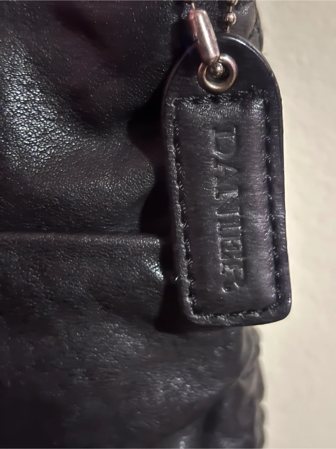 Daniel Black Leather Crossbody Bag