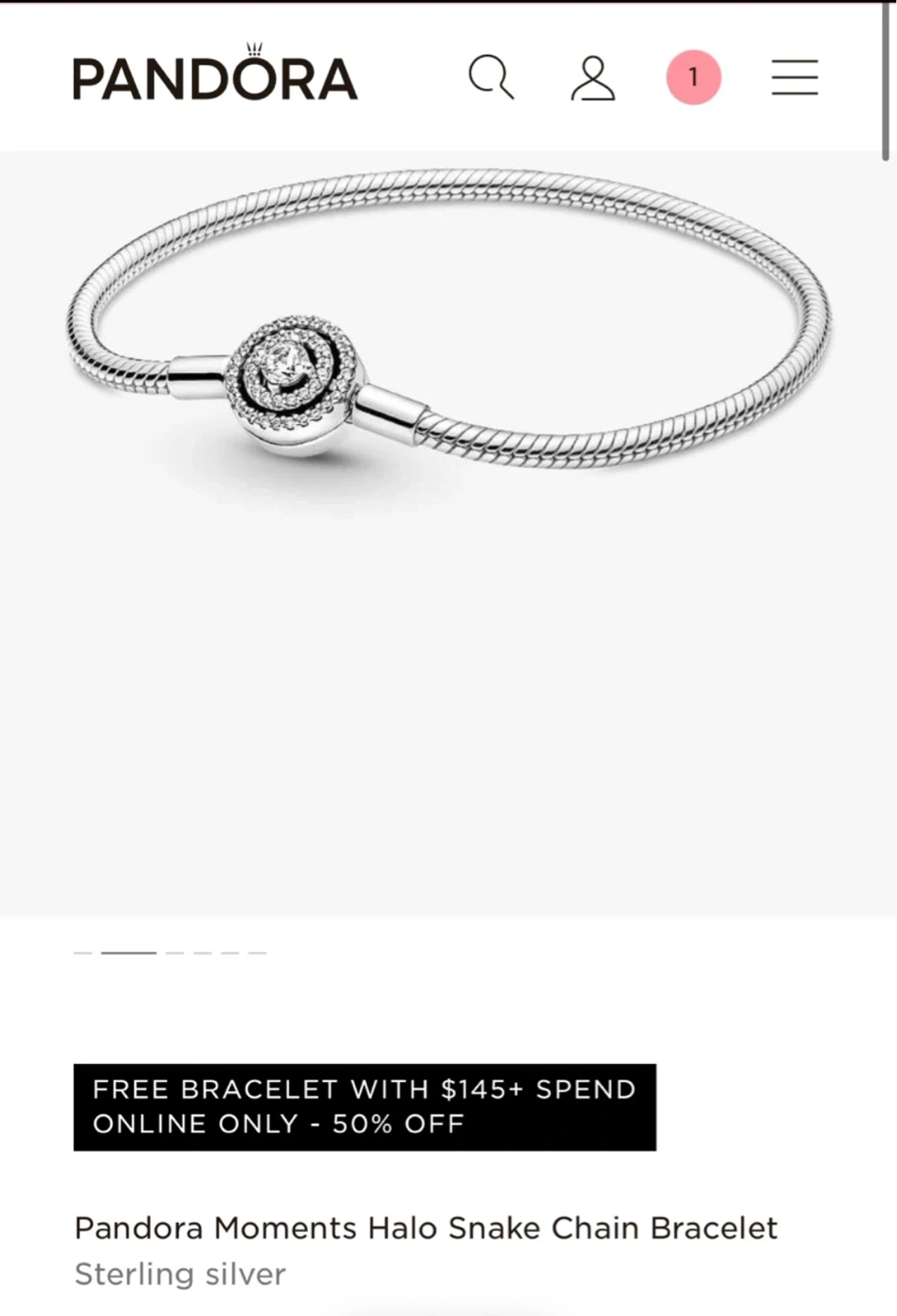 Pandora halo charm bracelet - photo 2