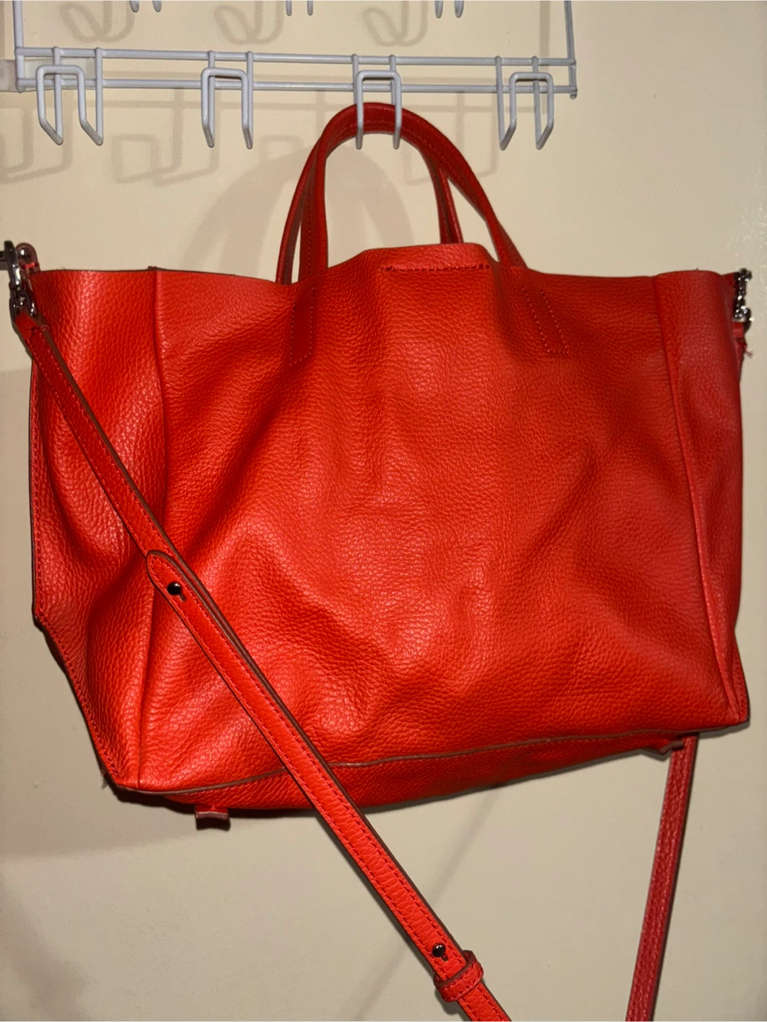 Banana Republic Orange Leather Tote Bag - photo 3