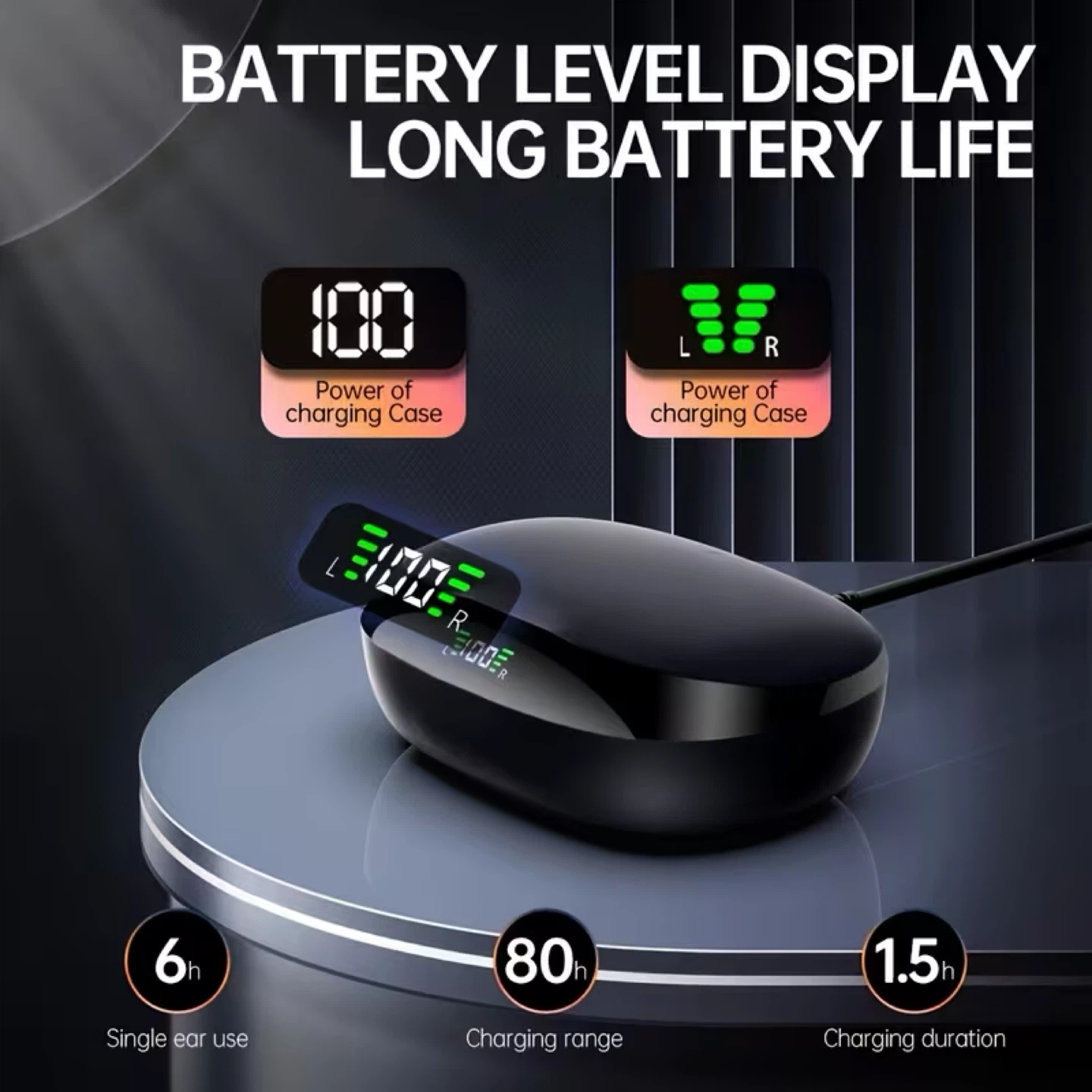 Wireless Bluetooth Earbuds S42 - Black - photo 2