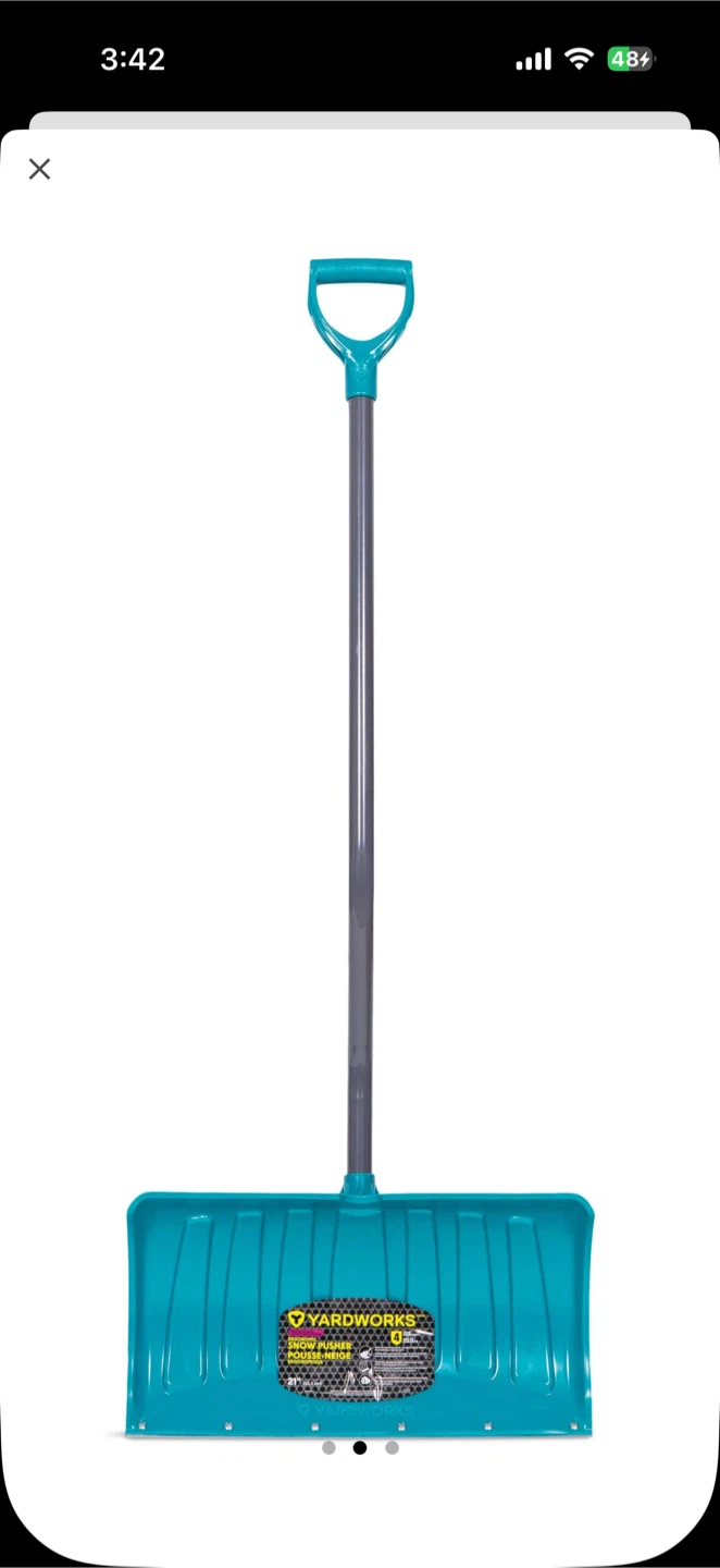Yardworks Steel Edge Ergo Snow Pusher - 21 inch - photo 2