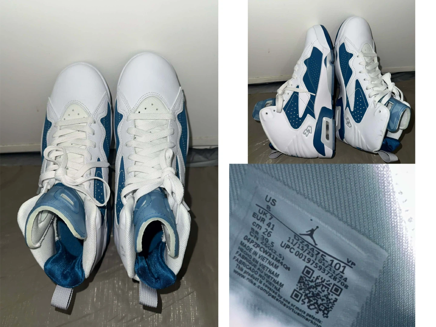 Nike Air Jordan 6 Retro White/Navy US8