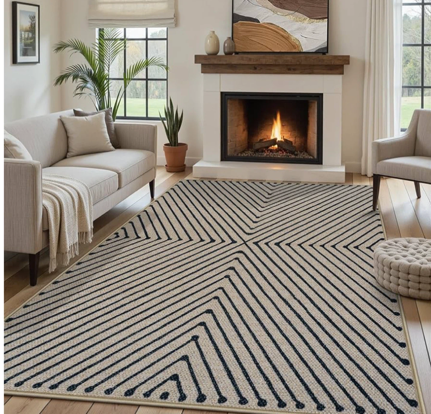 Area Rug for Living Room, 4x6 Modern Washable - photo 5