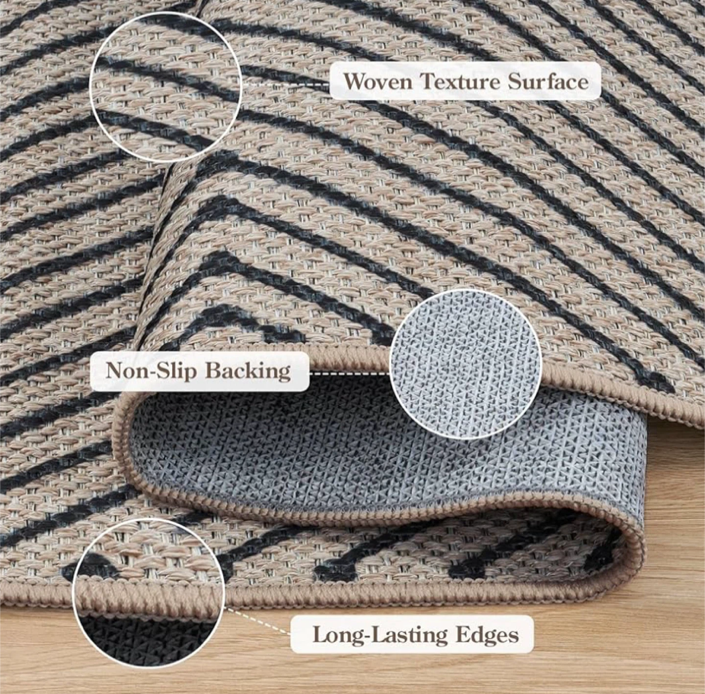 Area Rug for Living Room, 4x6 Modern Washable - photo 2