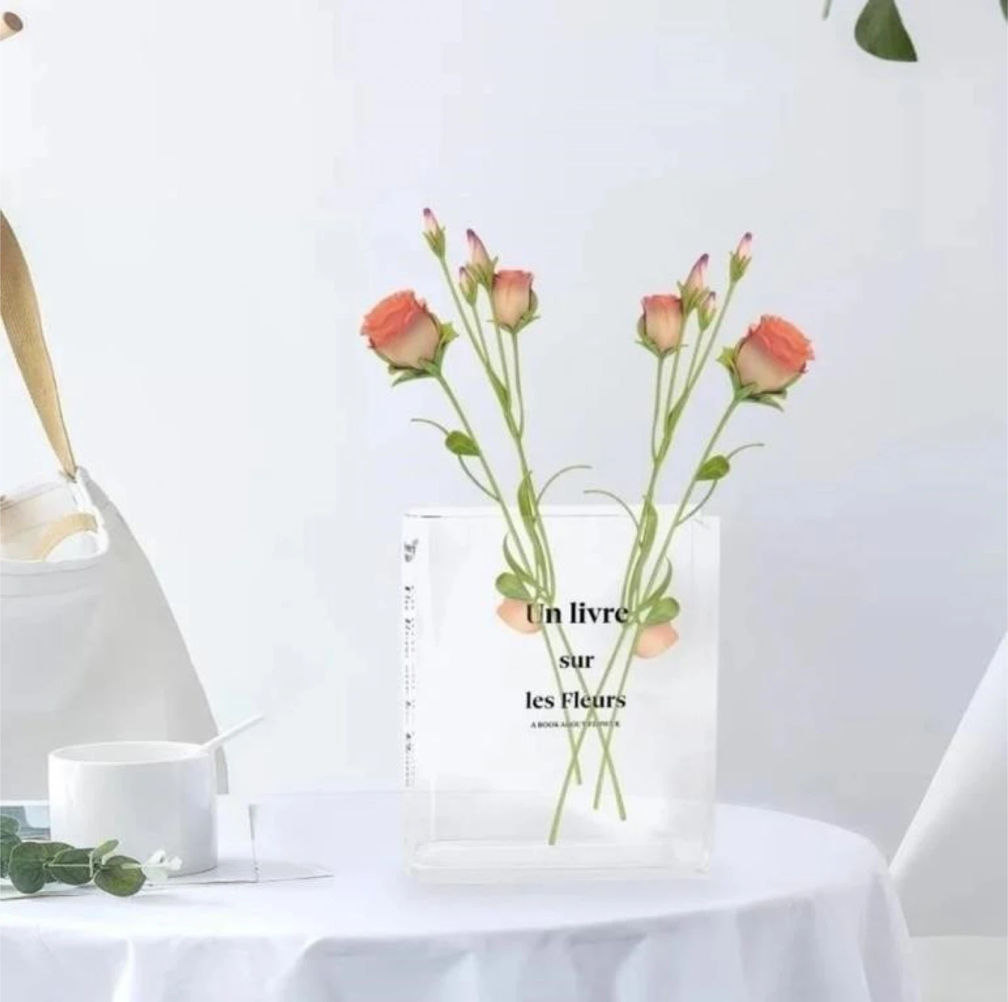 Clear Decorative Book Vase 🧡