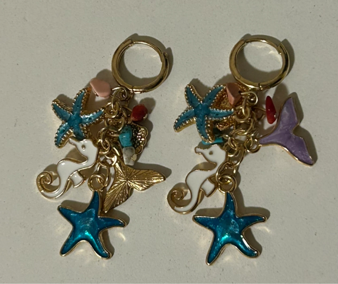 Sea Theme Dangle Earrings