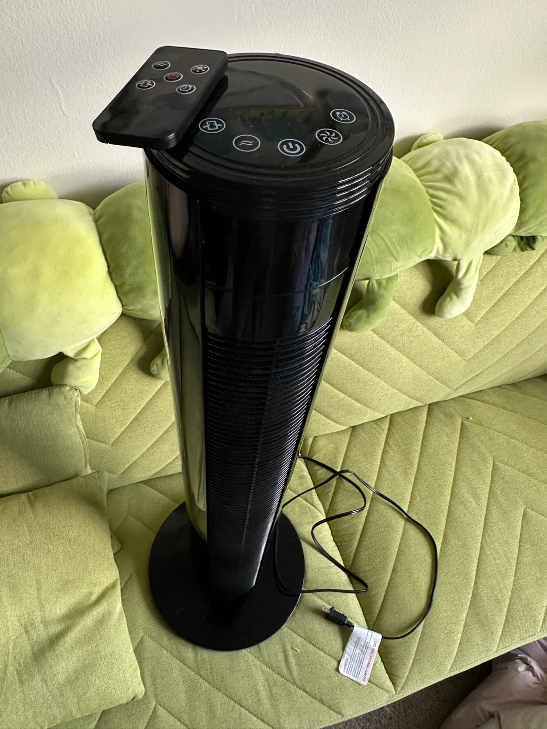 Black Tower Fan with Remote
