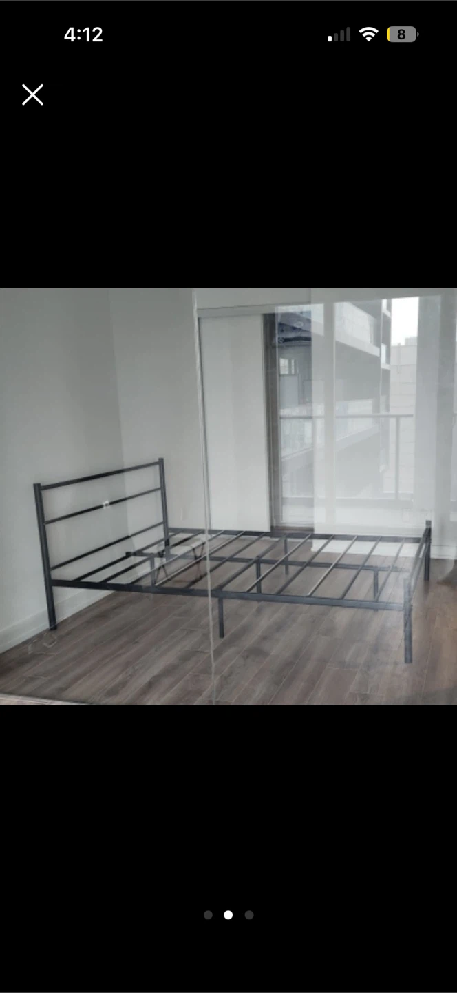 Black Metal Bed Frame - photo 2