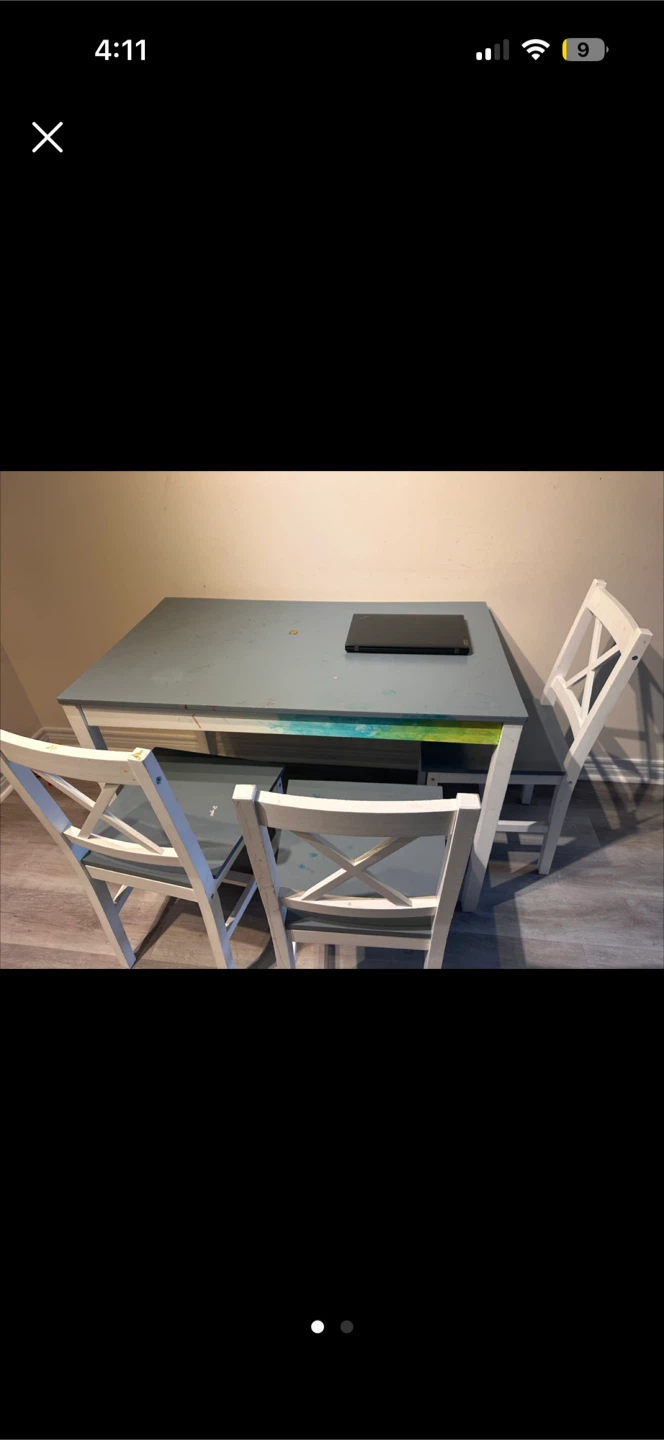 Ikea Extendable Dining Table with 4 Chairs - photo 2
