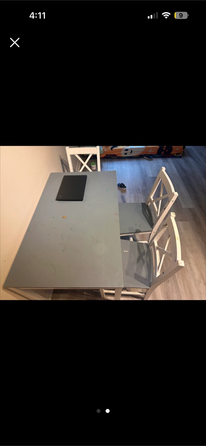 Ikea Extendable Dining Table with 4 Chairs