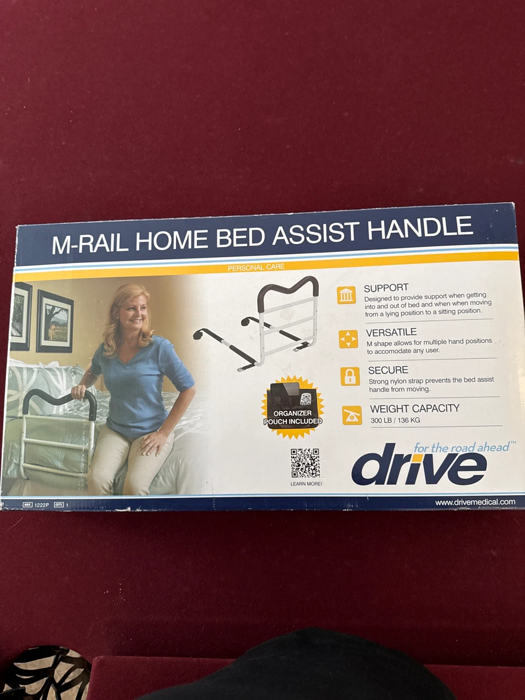 Bed rail with assist handle