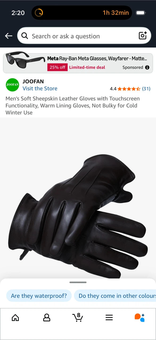 New Bison Denim Black Leather Gloves, XL - photo 5