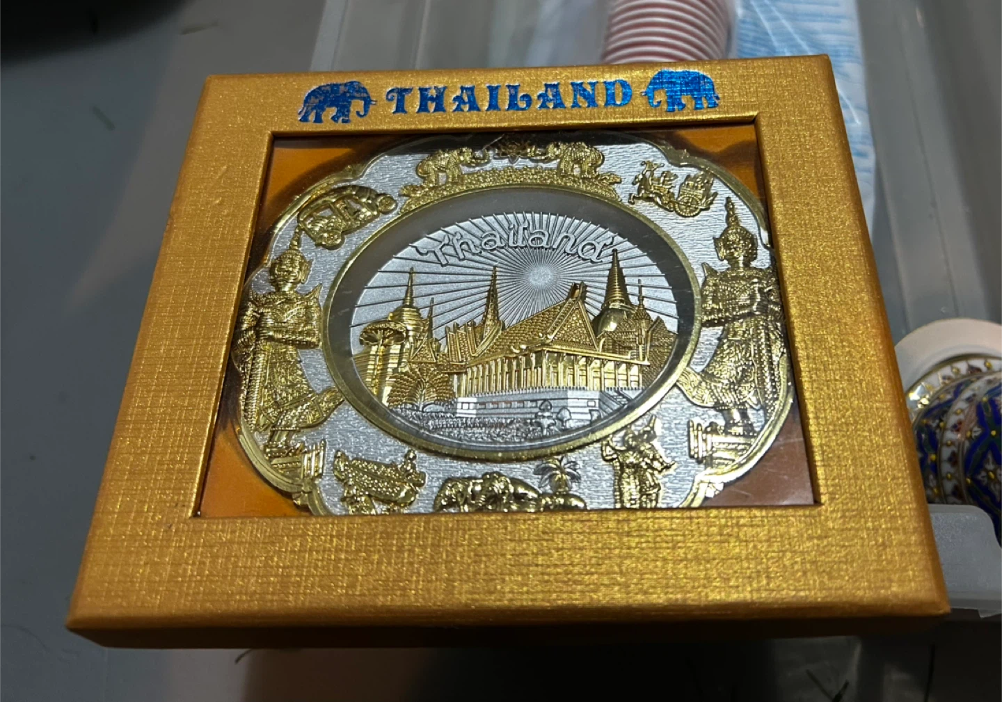 Thailand Decorative Plate in Box