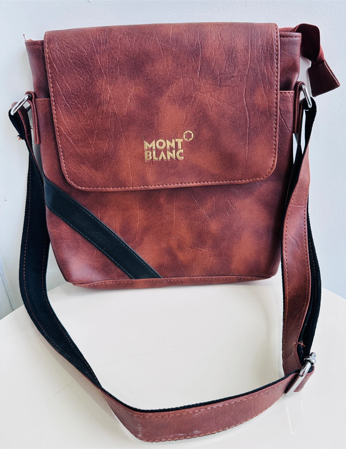 Montblanc Brown Leather Crossbody Bag