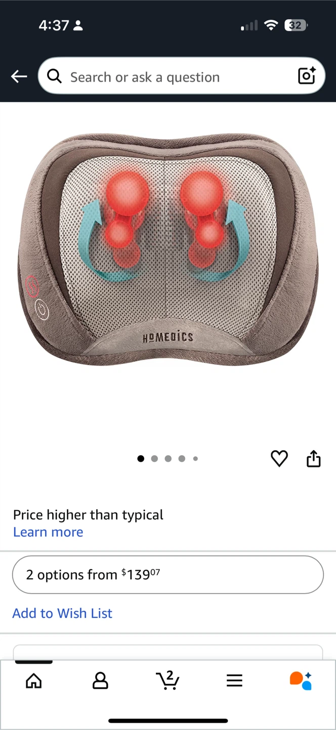 HoMedics ShiatsuPlus Massage Pillow with Heat - photo 5