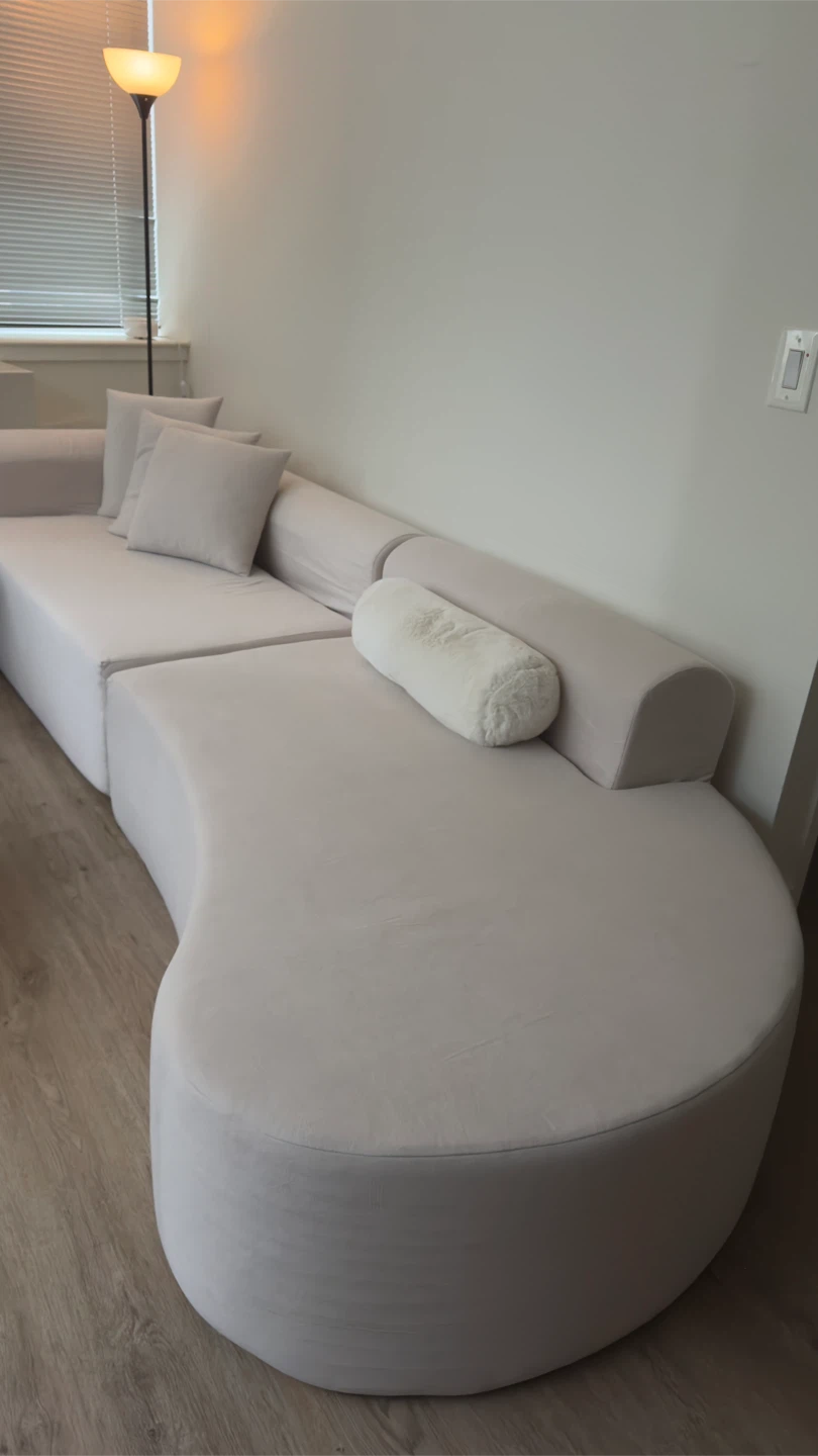 Modular Sectional Sofa with Curved Ottoman - photo 5
