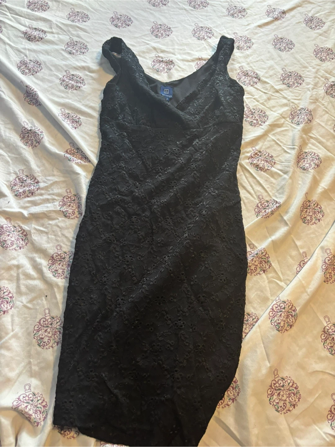 R & K Petites Black Lace Dress - Size 2