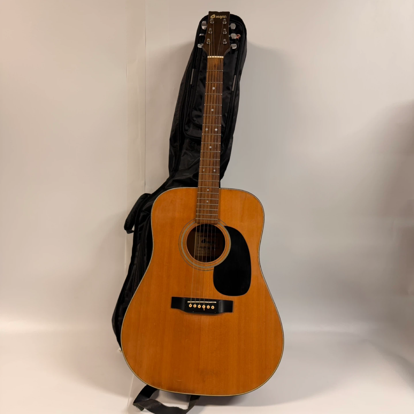 Vintage Onyx OD12N Acoustic Guitar Made in Japan w/ bag 80s - photo 2