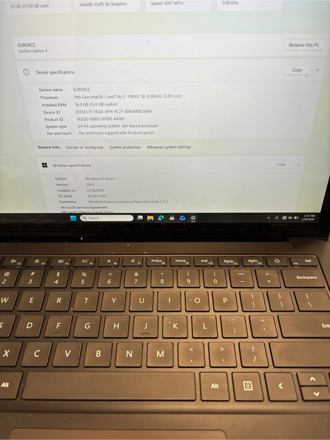 Microsoft Surface Laptop 4 - i7 16GB RAM 238GB SSD - photo 4