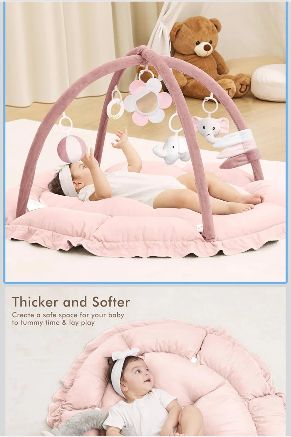 Pink Baby Activity Gym & Play Mat - photo 4