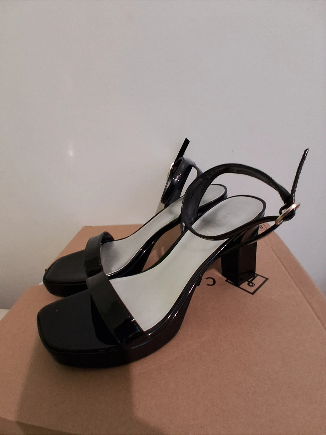 Black Heeled Sandals/ Heels