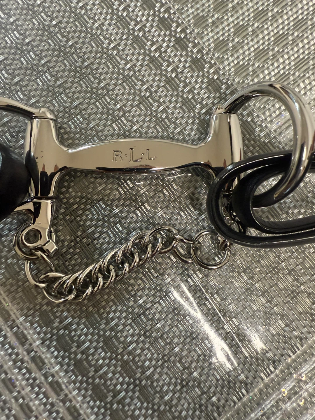 RLL Horse Bit Black Leather