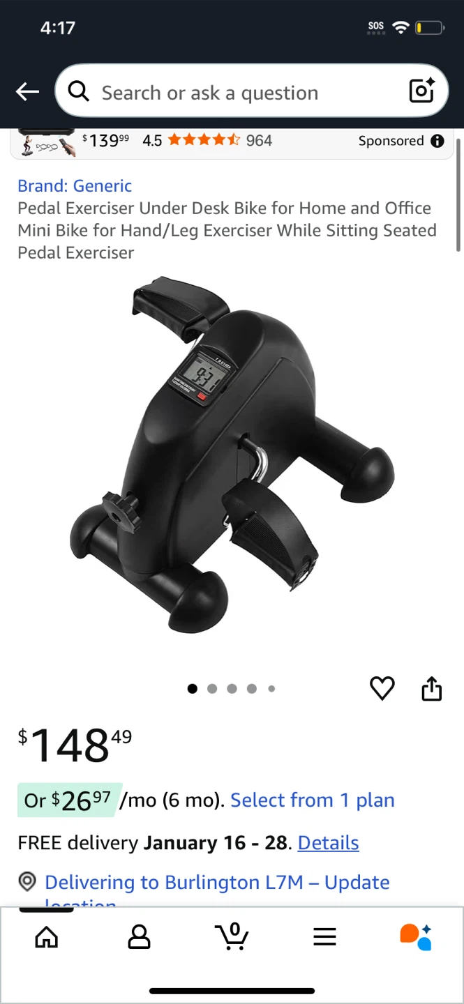 Generic Pedal Exerciser Under Desk Bike