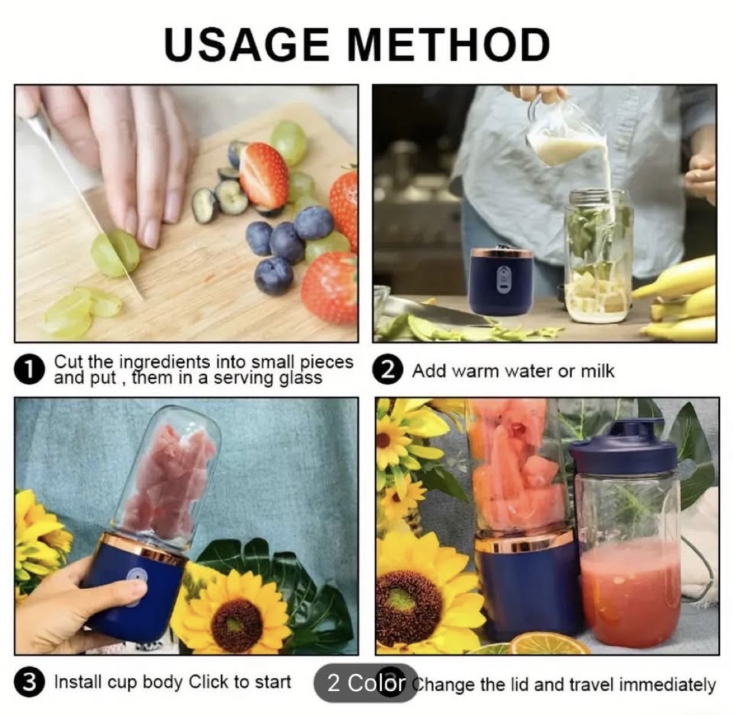Brand New-Portable Personal Blender - Blue - photo 2