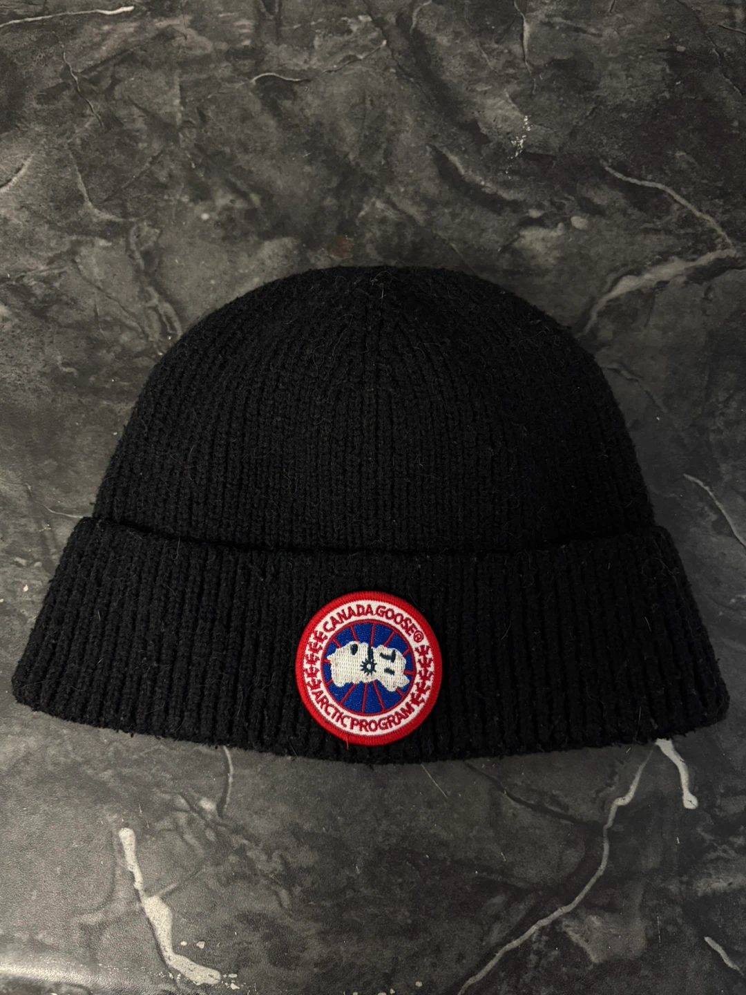 Canada Goose Black Knit Beanie