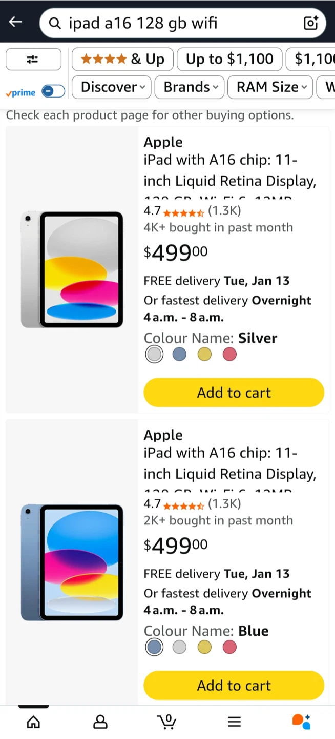 New Apple iPad A16 128GB WiFi - Blue - photo 3