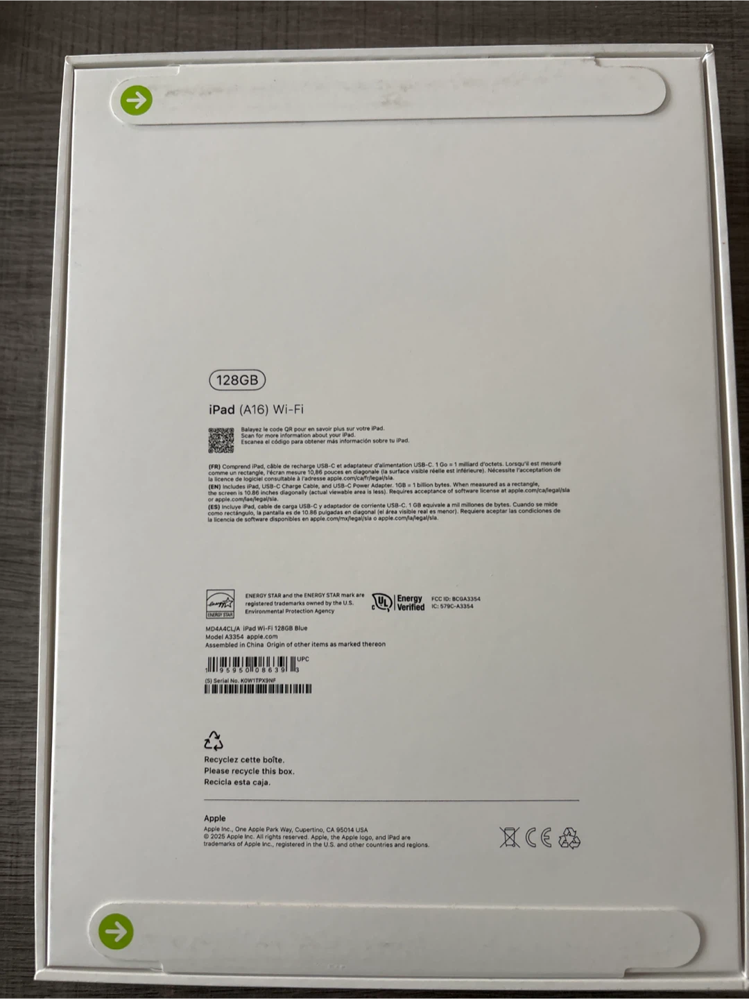 New Apple iPad A16 128GB WiFi - Blue - photo 2