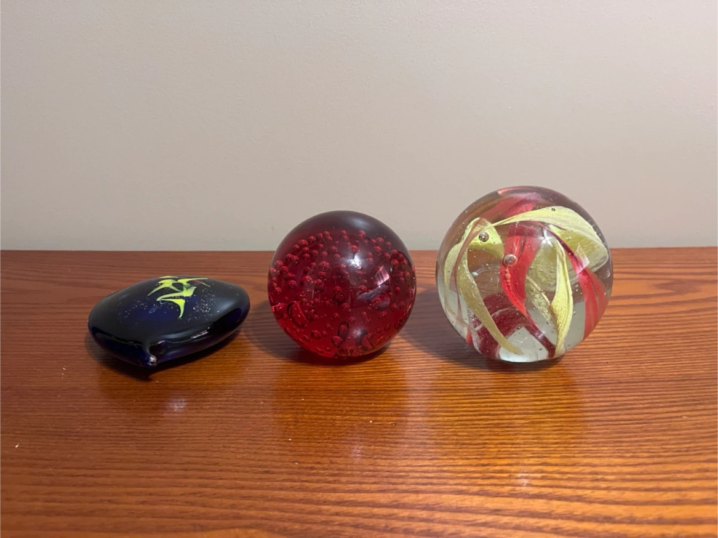 VINTAGE GLASS PAPERWEIGHTS