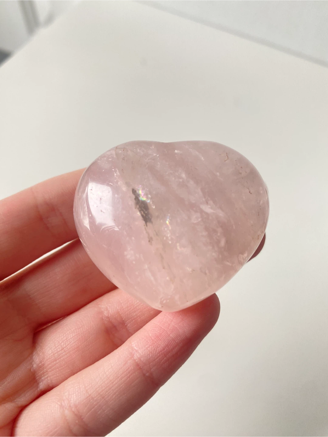 Rose Quartz Puffy Heart - photo 2