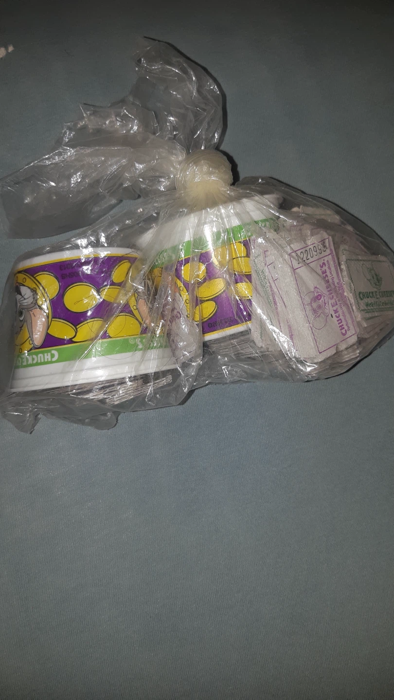 Pile o Chuck-E-Cheese Tickets and 2 token buckets - photo 5