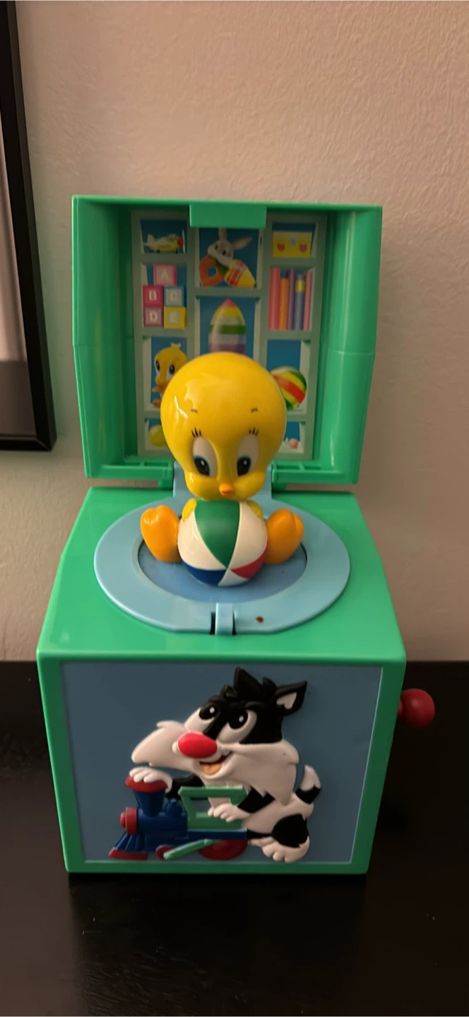Vintage Tweety Bird Jack-in-the-Box Toy - photo 2