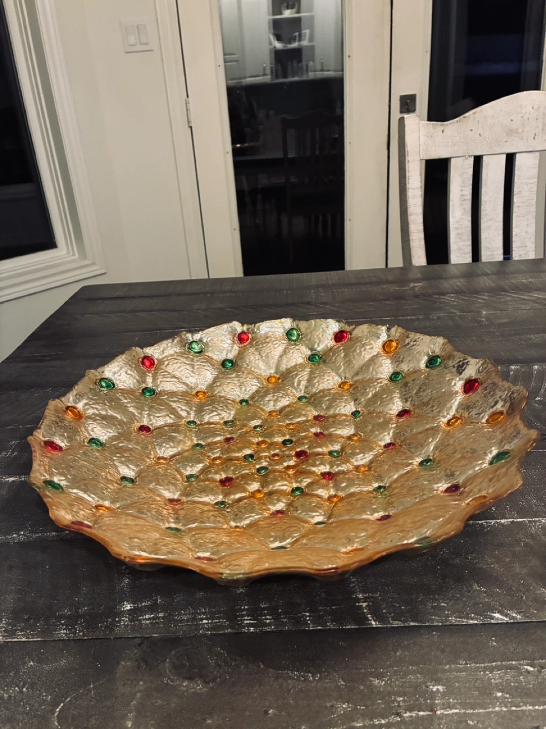 Beautiful colourful 15” in diameter serving bowl