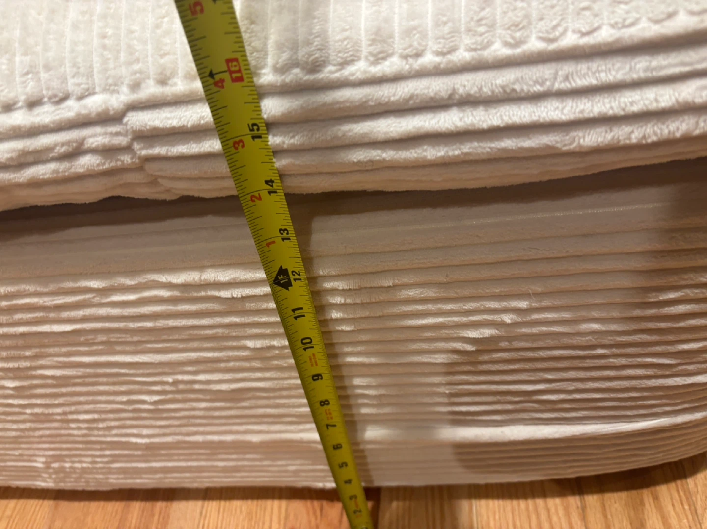 Corduroy Sofa Couch - Cream Colour - photo 4