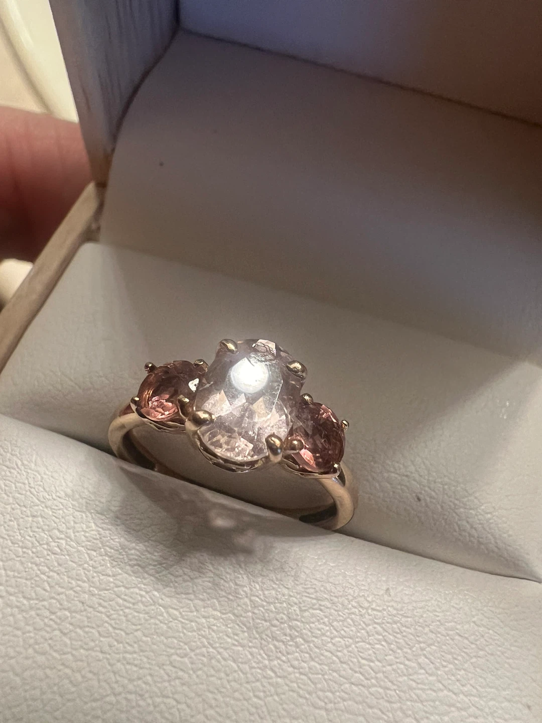 10 k Morganite & Pink Tourmaline Ring