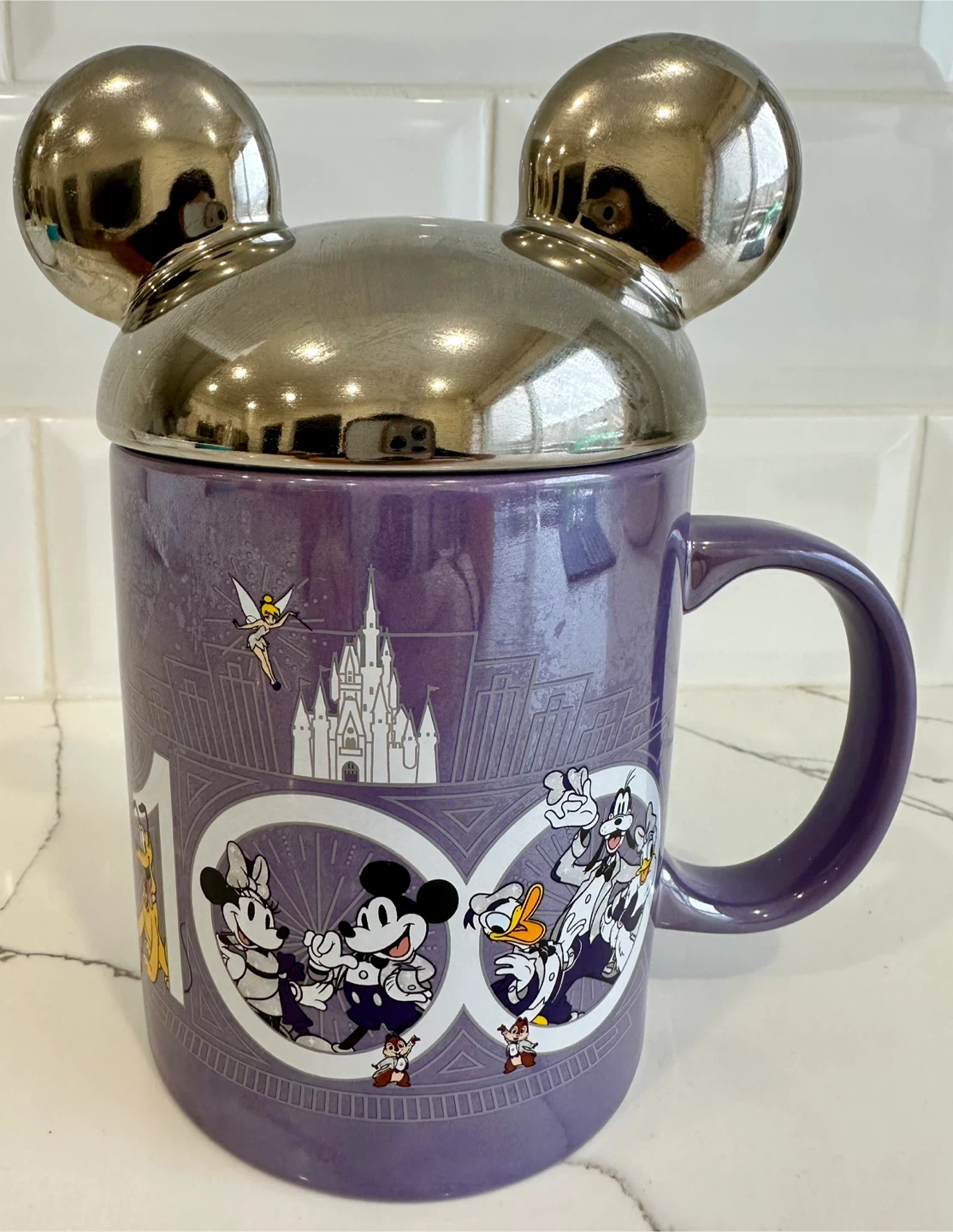 Walt Disney World 100th Anniversary Mug with Mickey ear lid