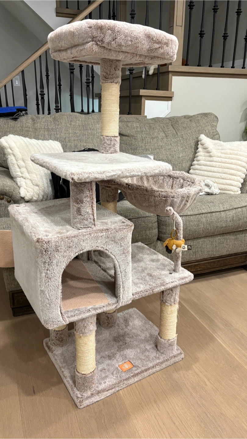 Cat Tree/Condo - Beige Plush